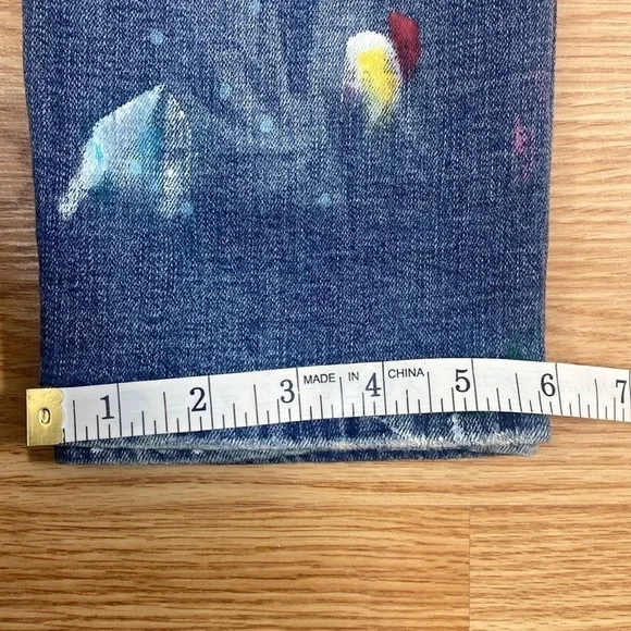 Cotton Denim Paint Splatter Art - Picture 12 of 16